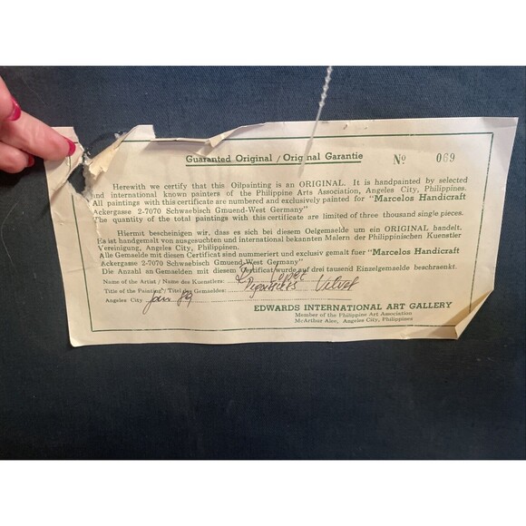 Fantasy unicorn Rainbow Velvet Painting 21 x27" Wood Frame Pegasus Signed - Picture 15 of 16